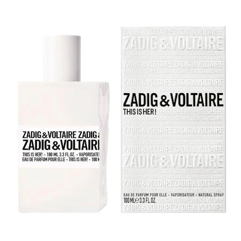 Zadig And Voltaire's This is Her bottle with packaging