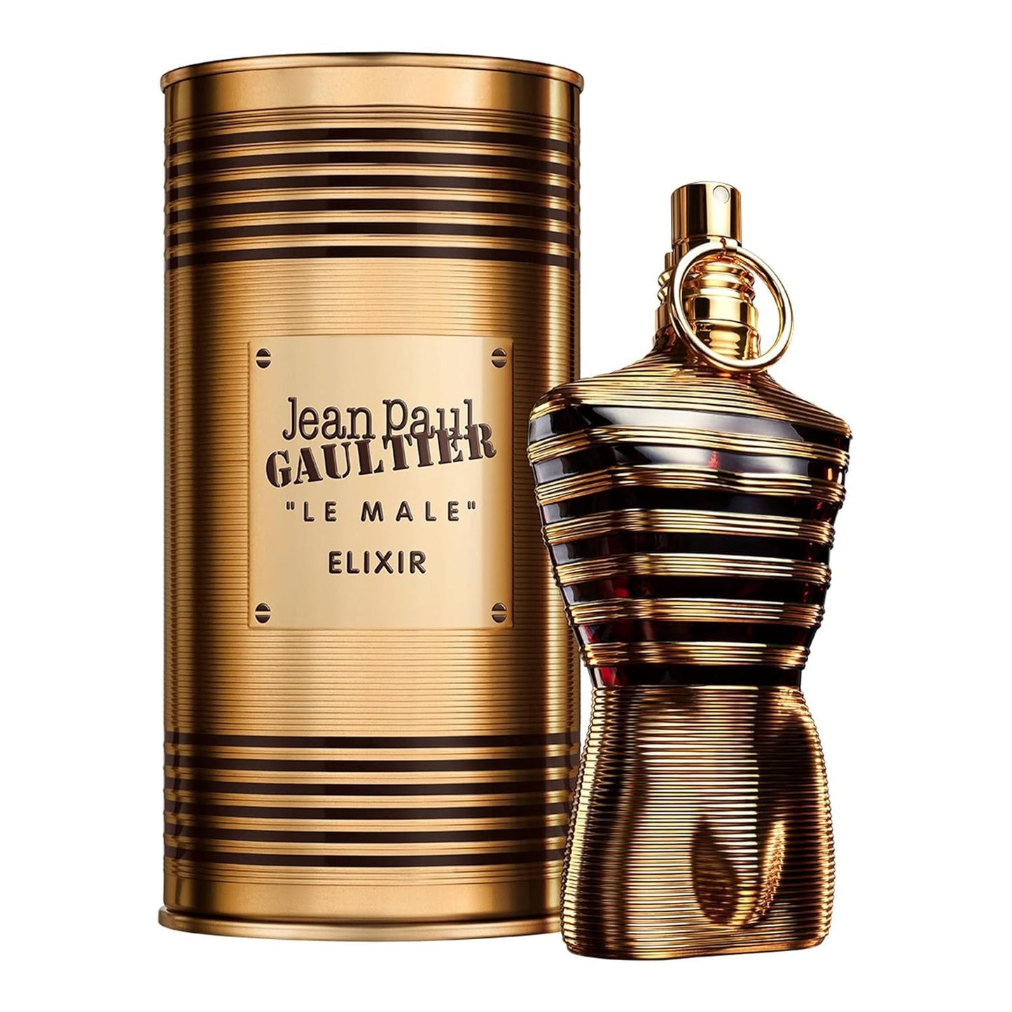 Jean Paul Gaultier Le Male Elixir bottle with packaging