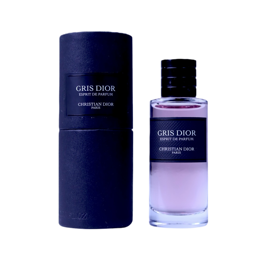 Gris Dior esprit de parfum bottle with packaging