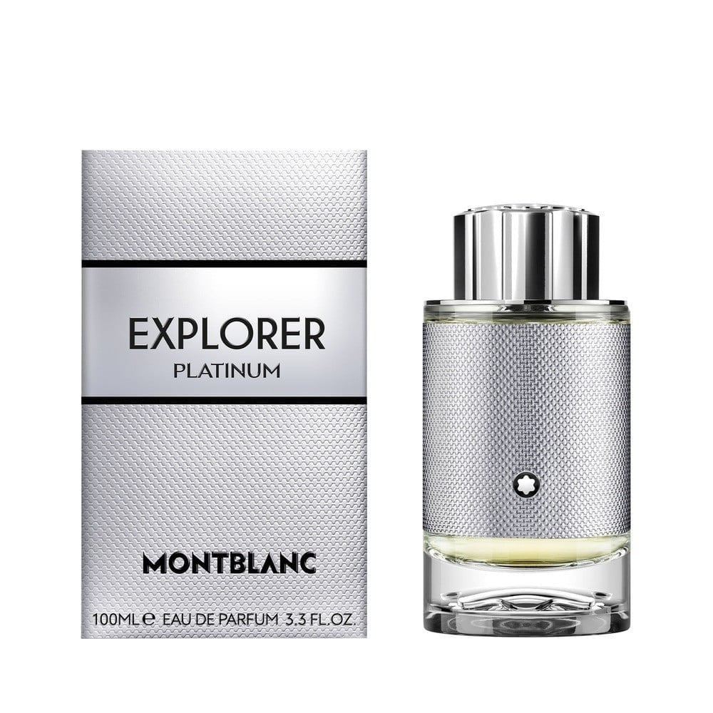 Explorer Platinum By Mont Blanc bottle with packaging