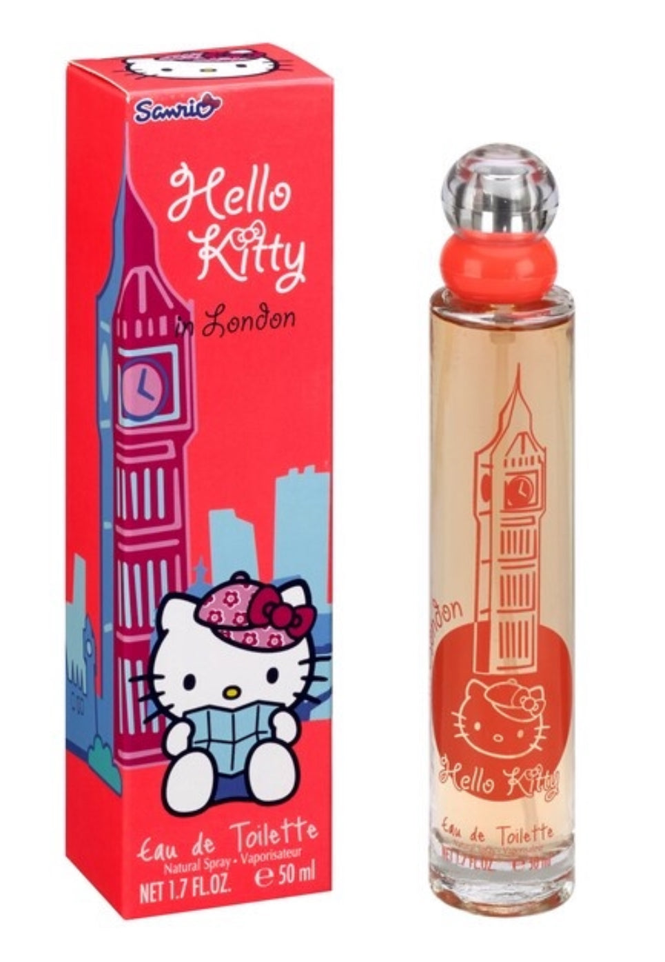 Hello Kitty In London Eau De Toilette bottle with packaging