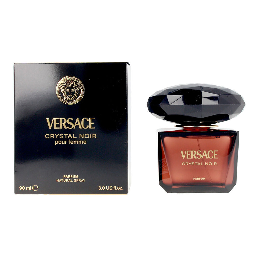 Crystal Noir Parfum By Versace bottle with packaging