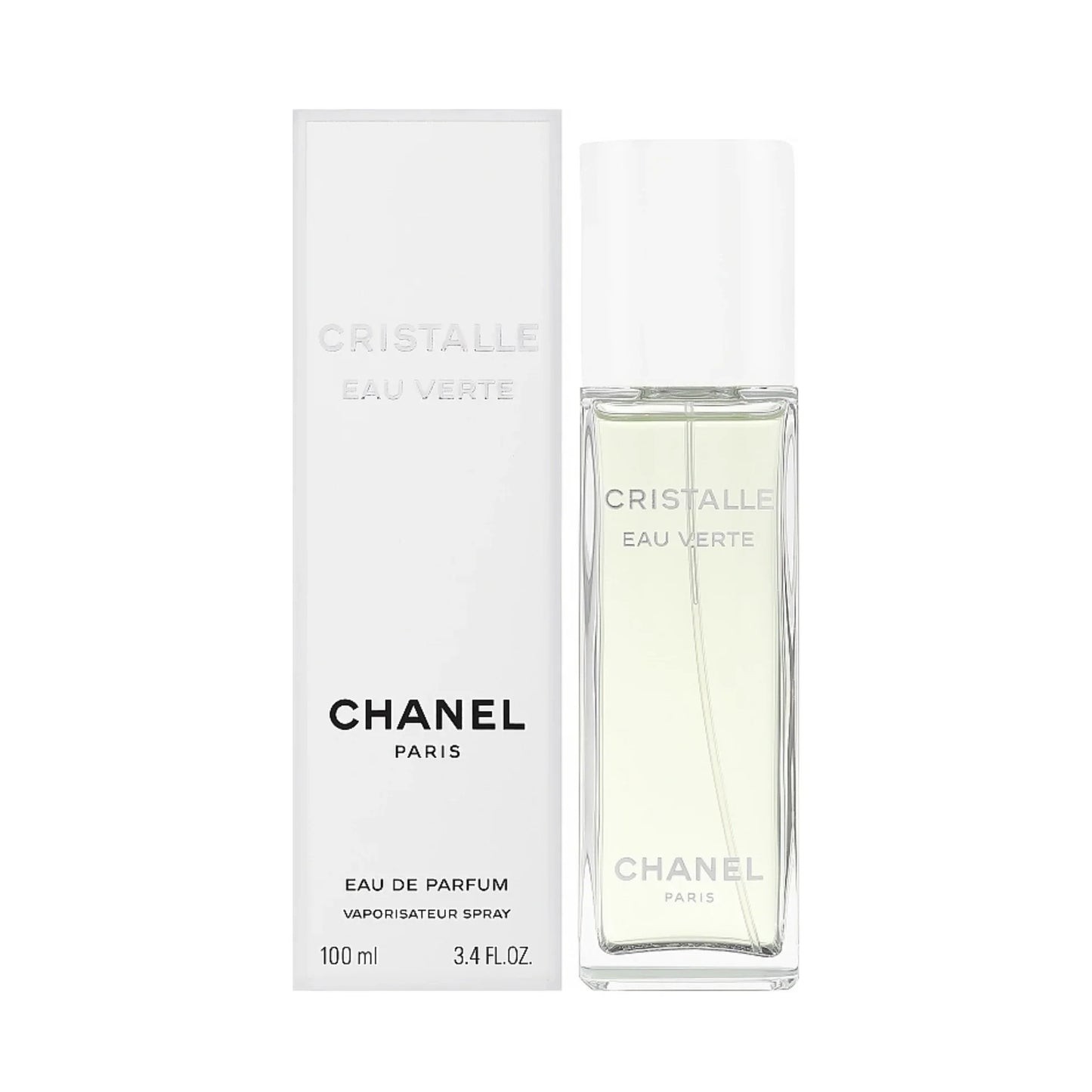 Chanel Cristalle Eau Verte Eau de Parfum bottle with packaging