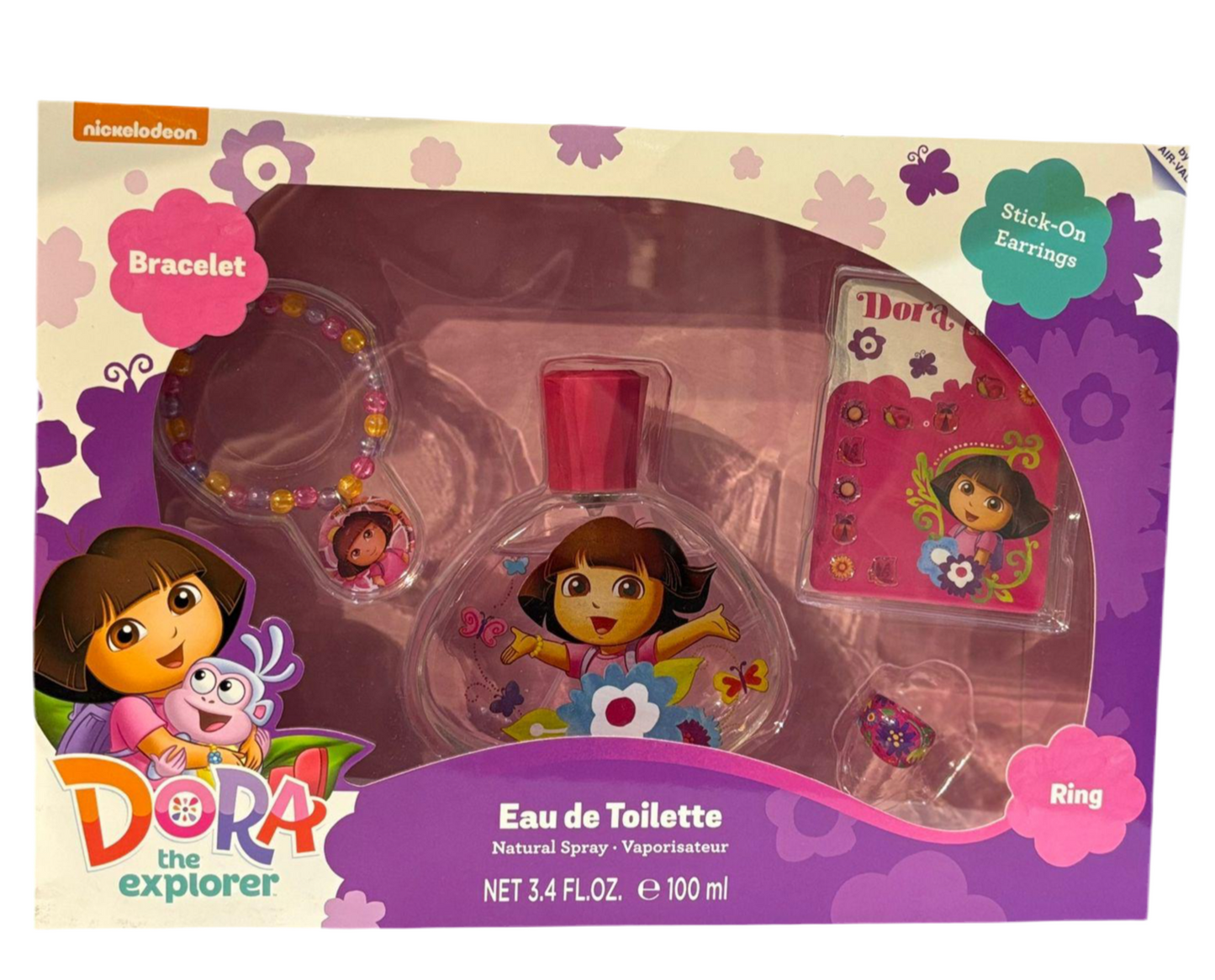 Dora the Explorer Eau de Toilette 100ML Gift Set bottle with packaging