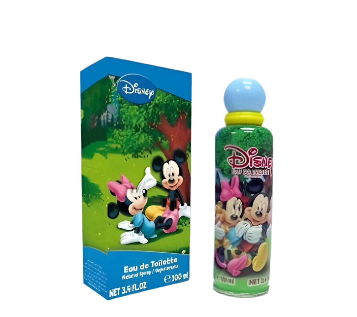 Mickey and Minnie Mouse Eau de Toilette 100ML bottle with packaging