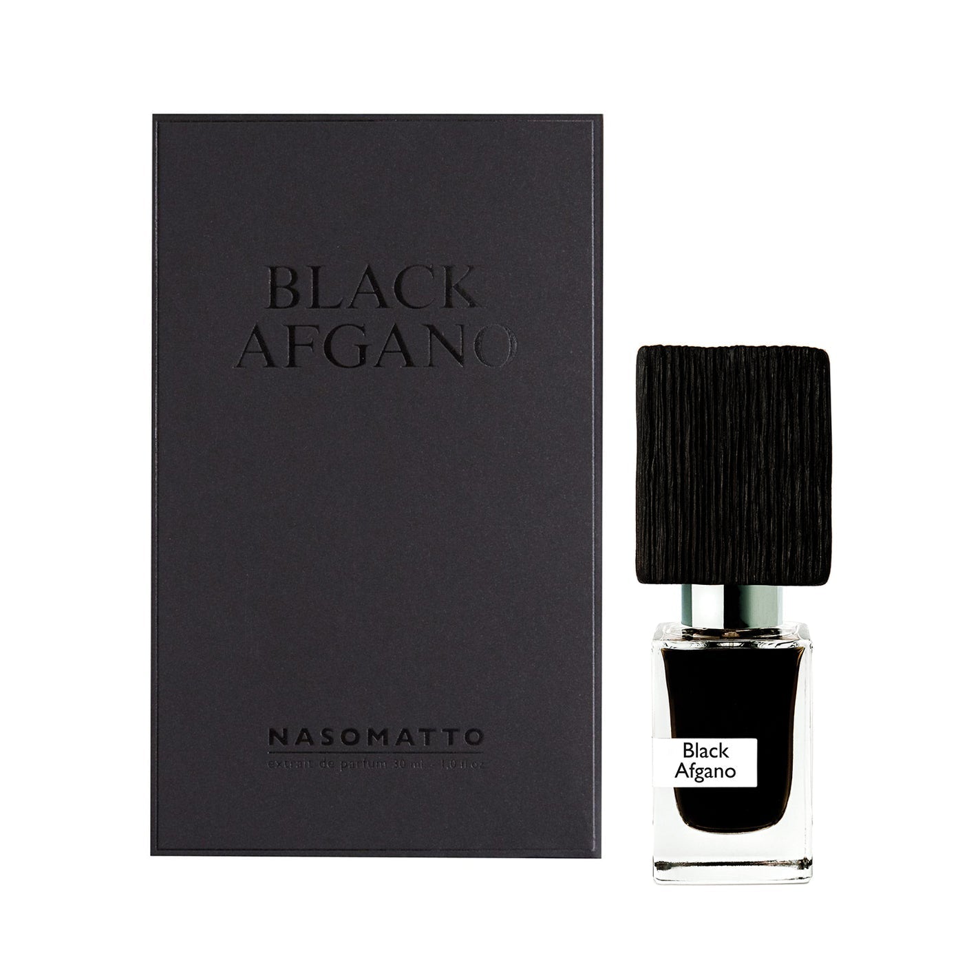 Black Afgano bottle with packaging