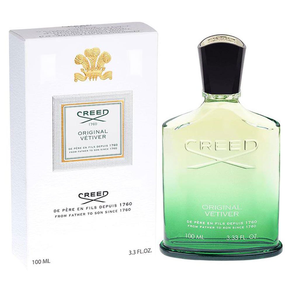 Creed Original Vetiver bottle with packaging