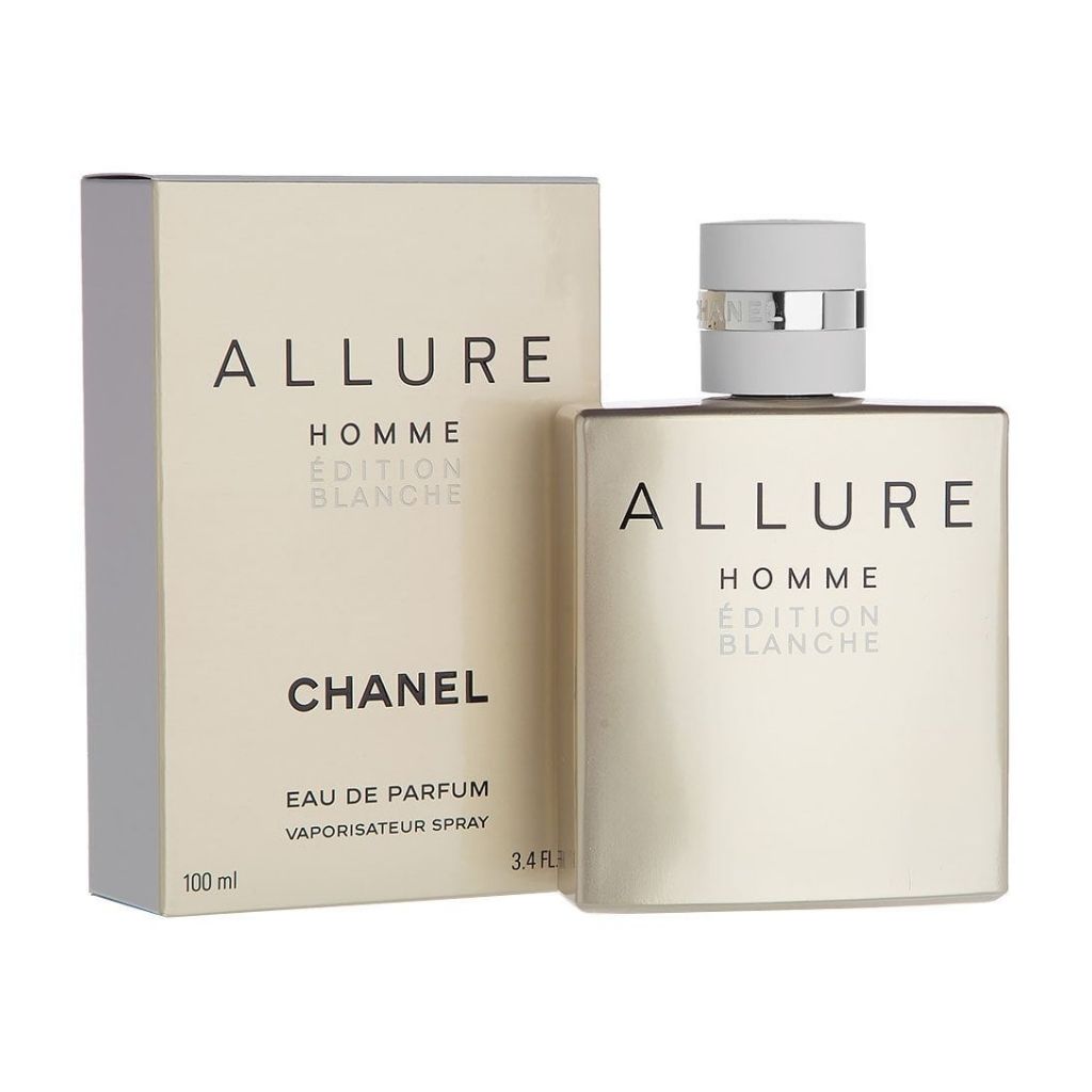 Chanel Allure Homme Edition Blanche Eau de Parfum bottle with packaging
