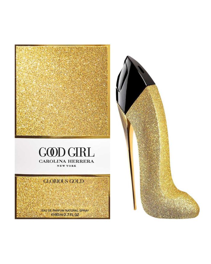 Carolina Herrera Good Girl Glorious Gold bottle with packaging