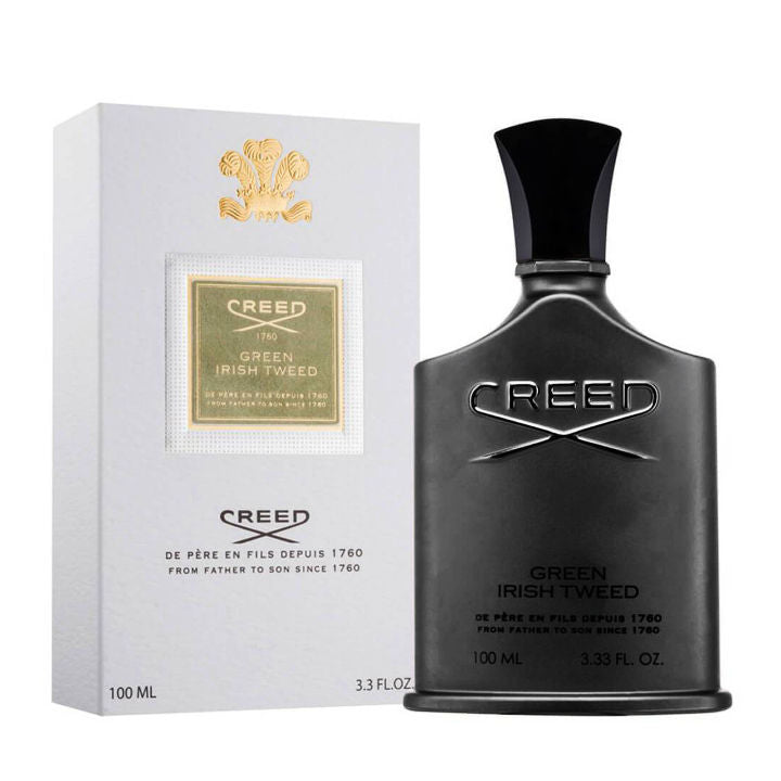 Creed Green Irish Tweed bottle with packaging