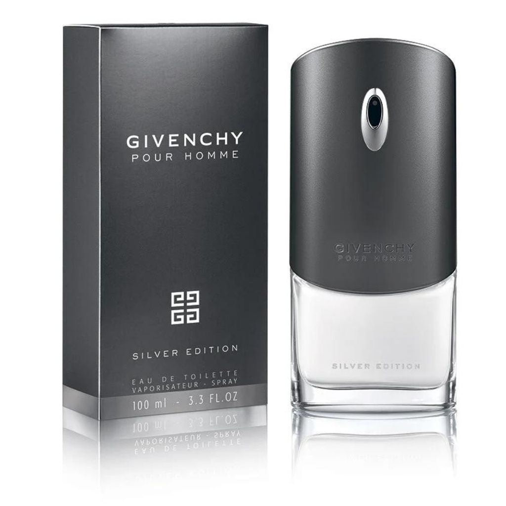 Givenchy Pour Homme Silver Edition bottle with packaging