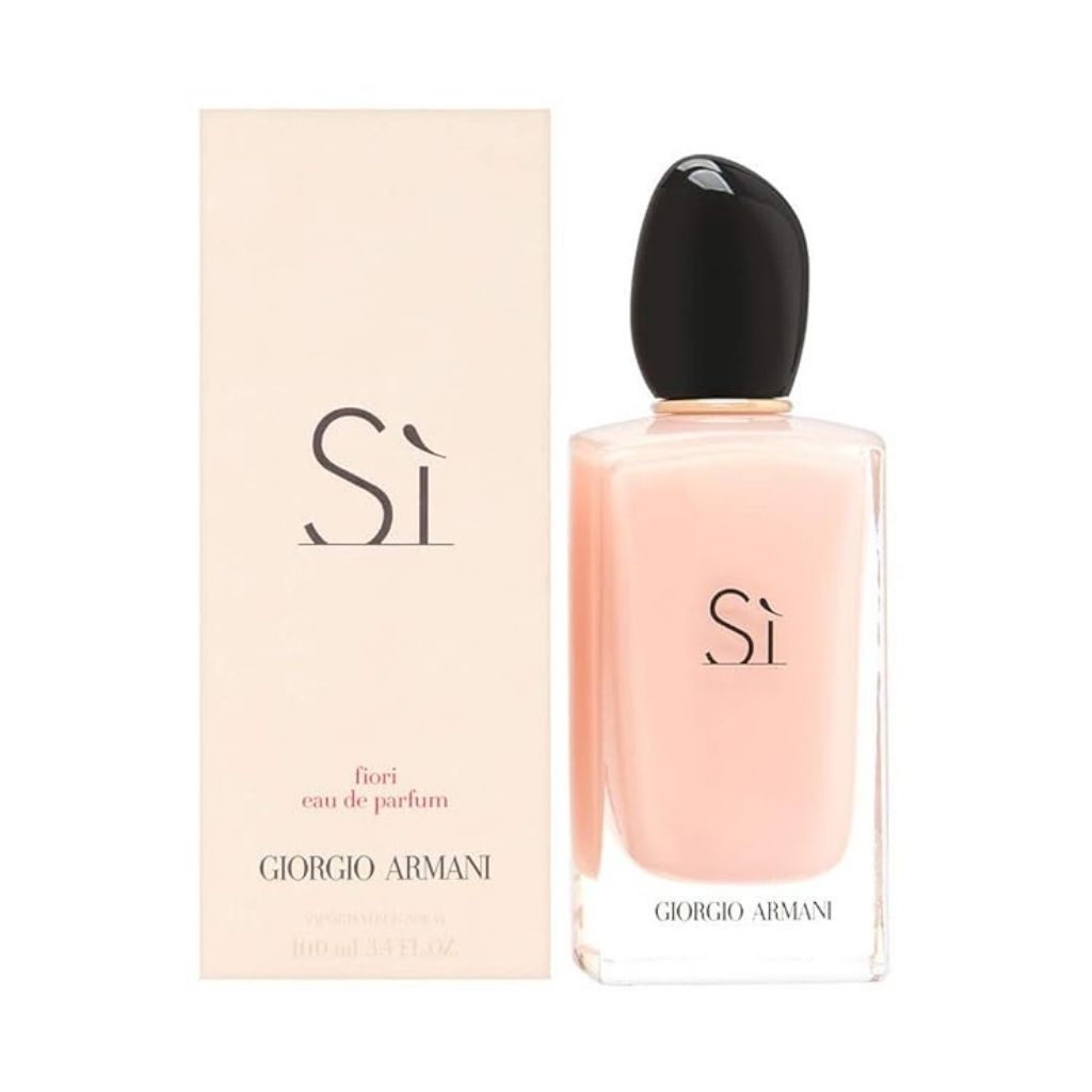 Giorgio Armani Sì Fiori Eau de Parfum bottle with packaging