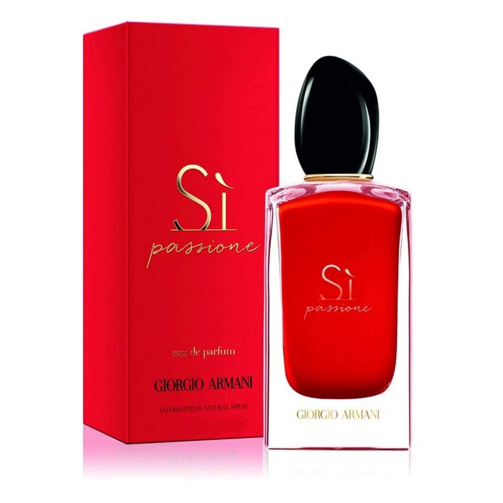 Giorgio Armani Sì Passione Eau de Parfum bottle with packaging