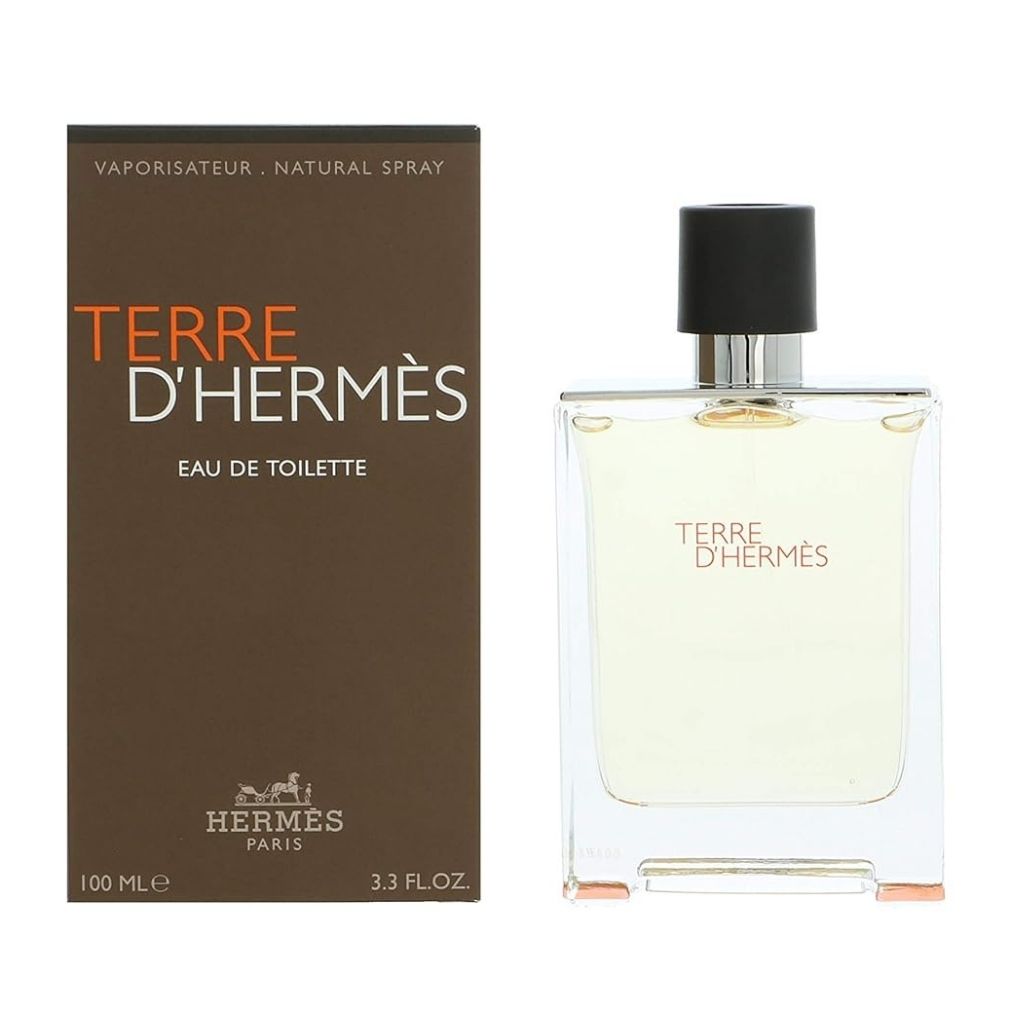 Hermès Terre d'Hermès Eau de Toilette bottle with packaging