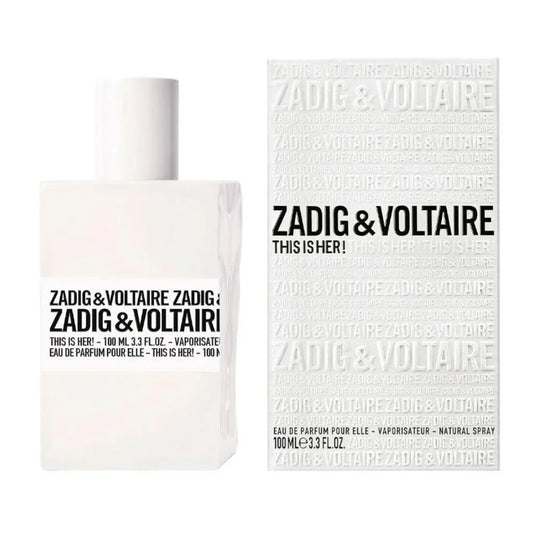 Zadig And Voltaire's This is Her bottle with packaging