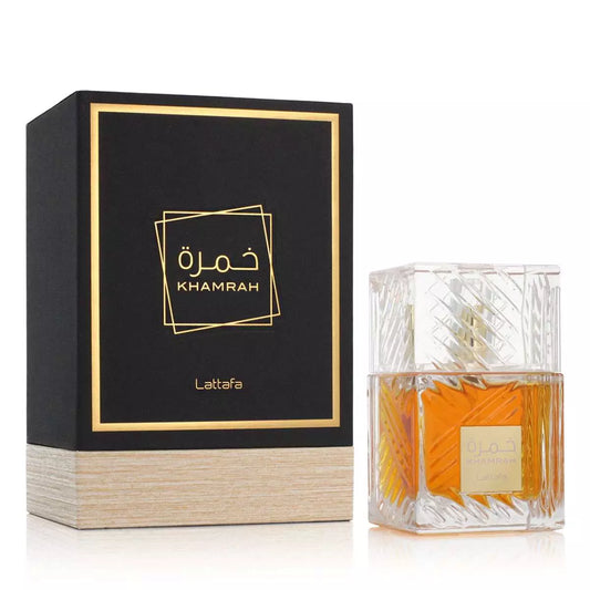 Khamrah By Lattafa bottle with packaging