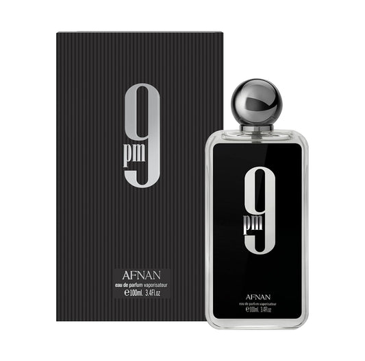 Afnan 9pm bottle with packaging