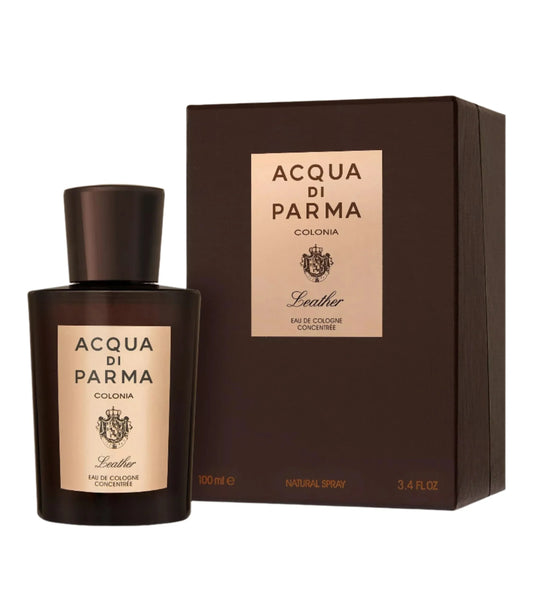 Acqua di Parma Colonia Leather Eau de Cologne Concentrée bottle with packaging