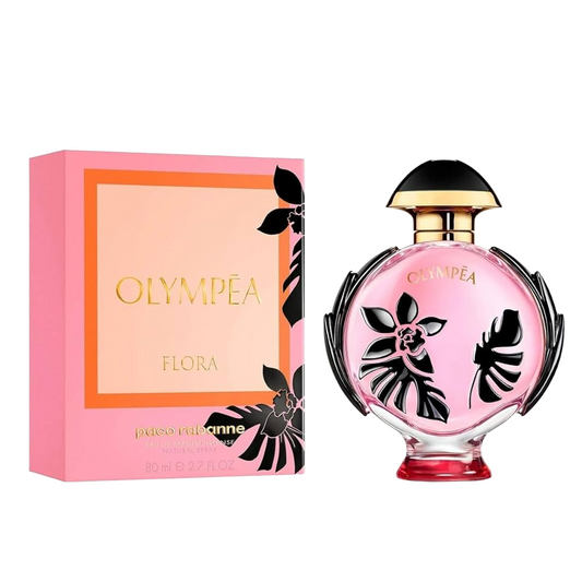 Olympéa Flora By Paco Rabanne bottle with packaging