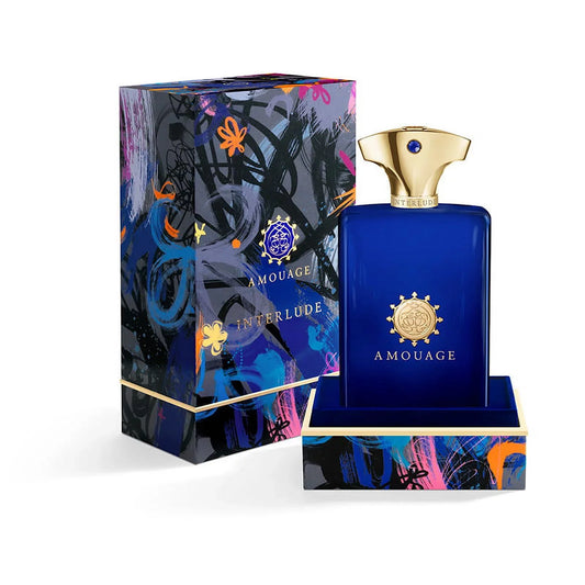 Amouage Interlude bottle with packaging