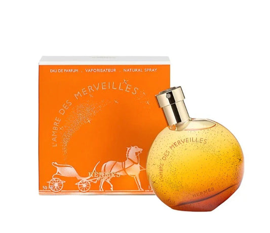 Hermès L'Ambre des Merveilles bottle with packaging