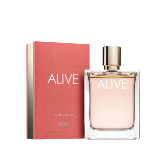 Hugo Boss Alive Eau de Parfum bottle with packaging