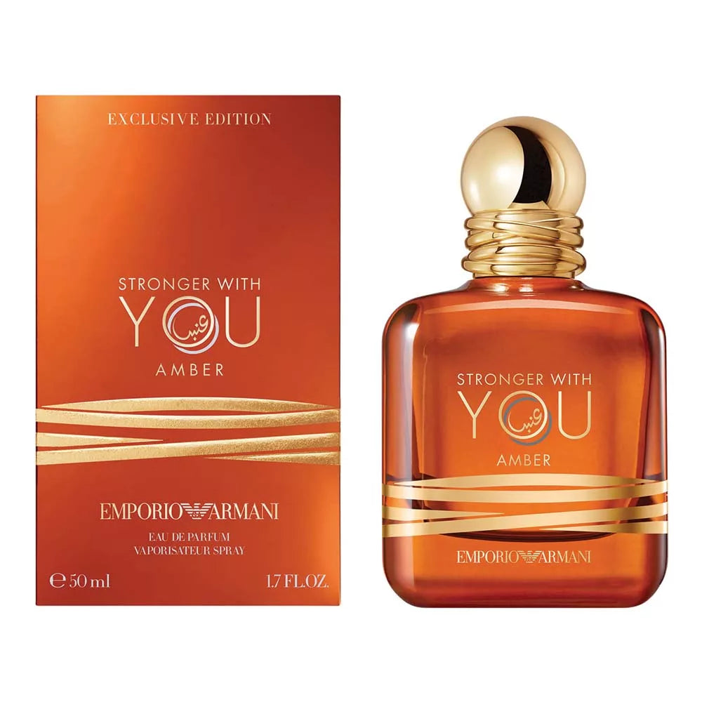 Emporio Armani Stronger With You Amber bottle with packaging