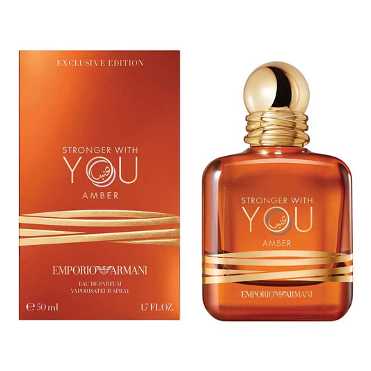 Emporio Armani Stronger With You Amber bottle with packaging