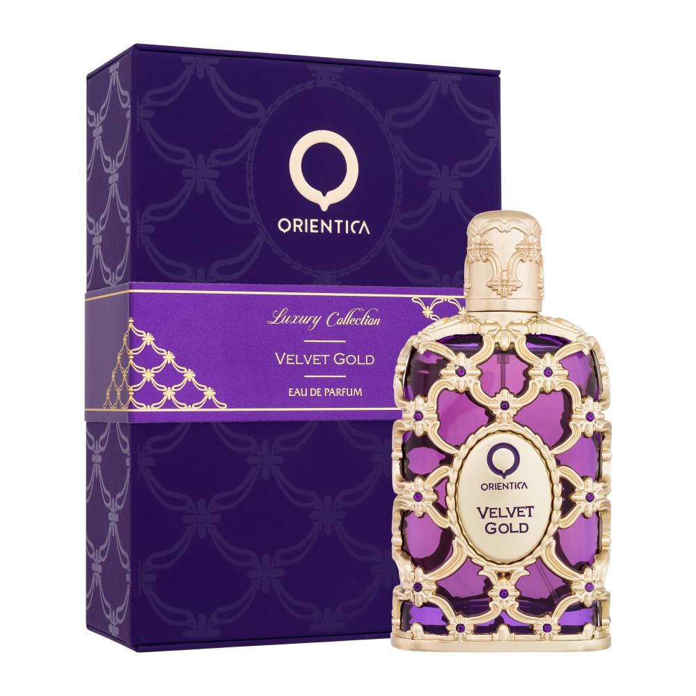 Velvet Gold By Orientica Premium bottle with packaging