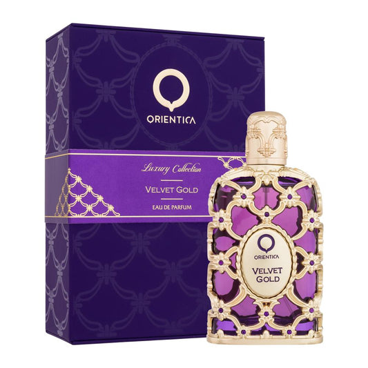 Velvet Gold By Orientica Premium bottle with packaging