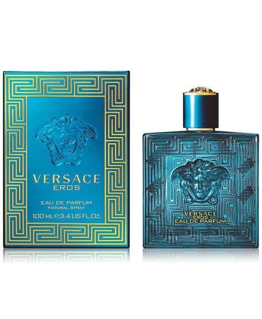 Versace Eros bottle with packaging