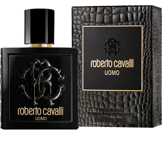 Roberto Cavalli Uomo bottle with packaging