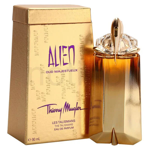 Alien Oud Majestueux bottle with packaging
