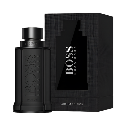 Hugo Boss The Scent Parfum Edition bottle with packaging