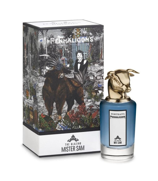 The Blazing Mr Sam By Penhaligon's bottle with packaging