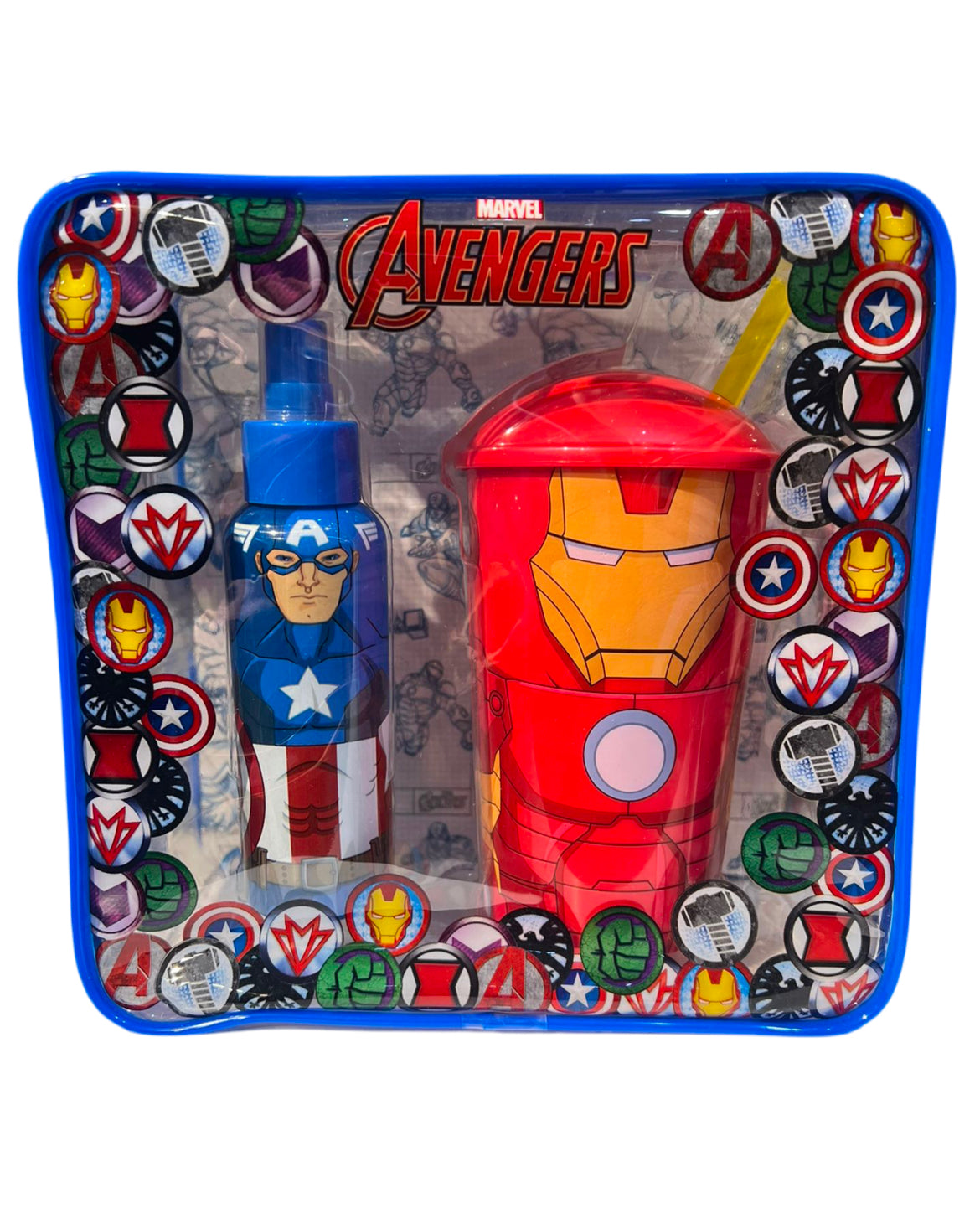 The Marvel Avengers Gift Set bottle with packaging