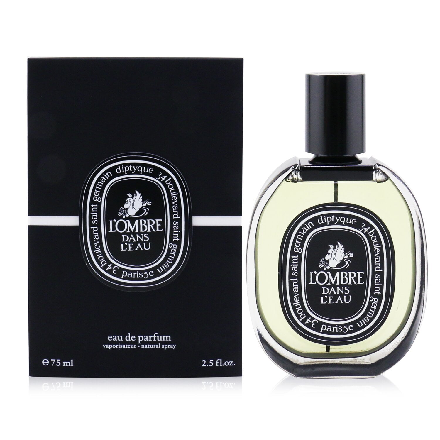 Diptyque L’Ombre Dans L’Eau Eau de Parfum bottle with packaging