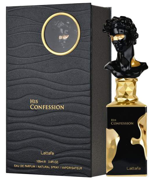 His Confession By Lattafa bottle with packaging