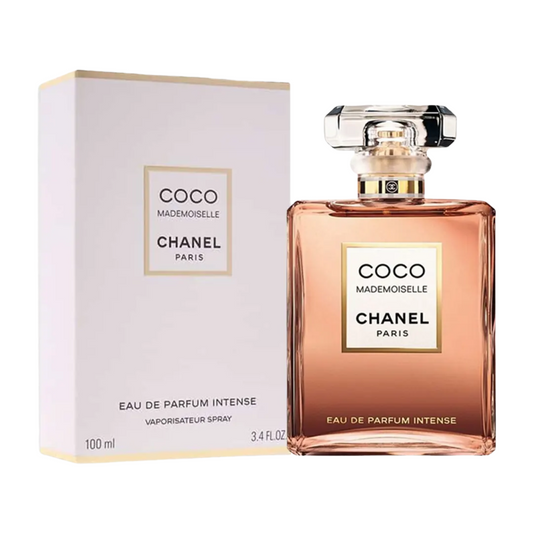 Chanel Coco Mademoiselle Intense bottle with packaging