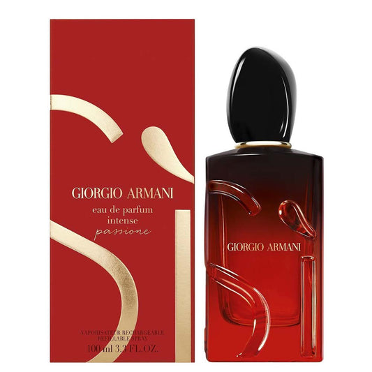 Giorgio Armani Sì Passione Intense bottle with packaging