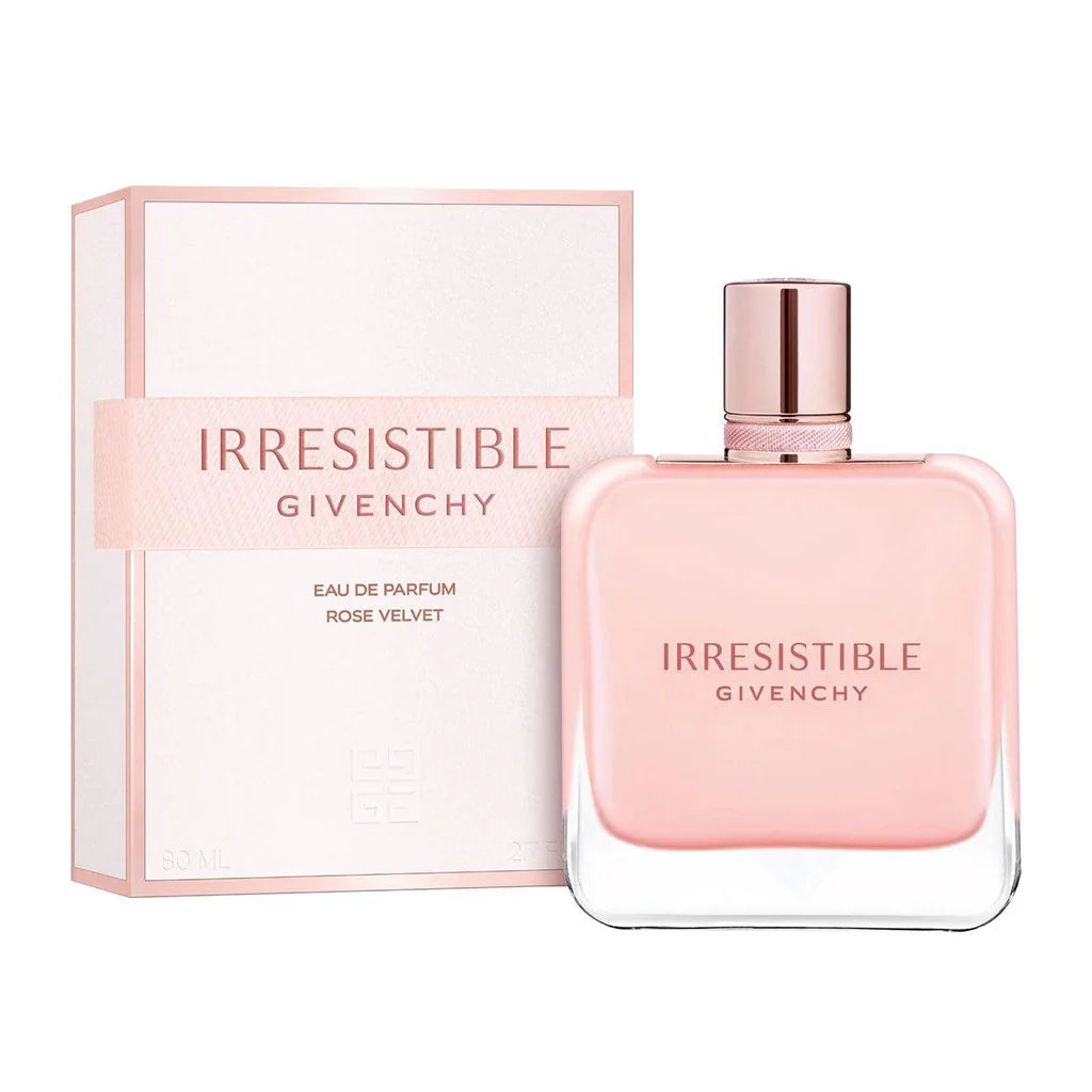 Givenchy Irrésistible Rose Velvet bottle with packaging