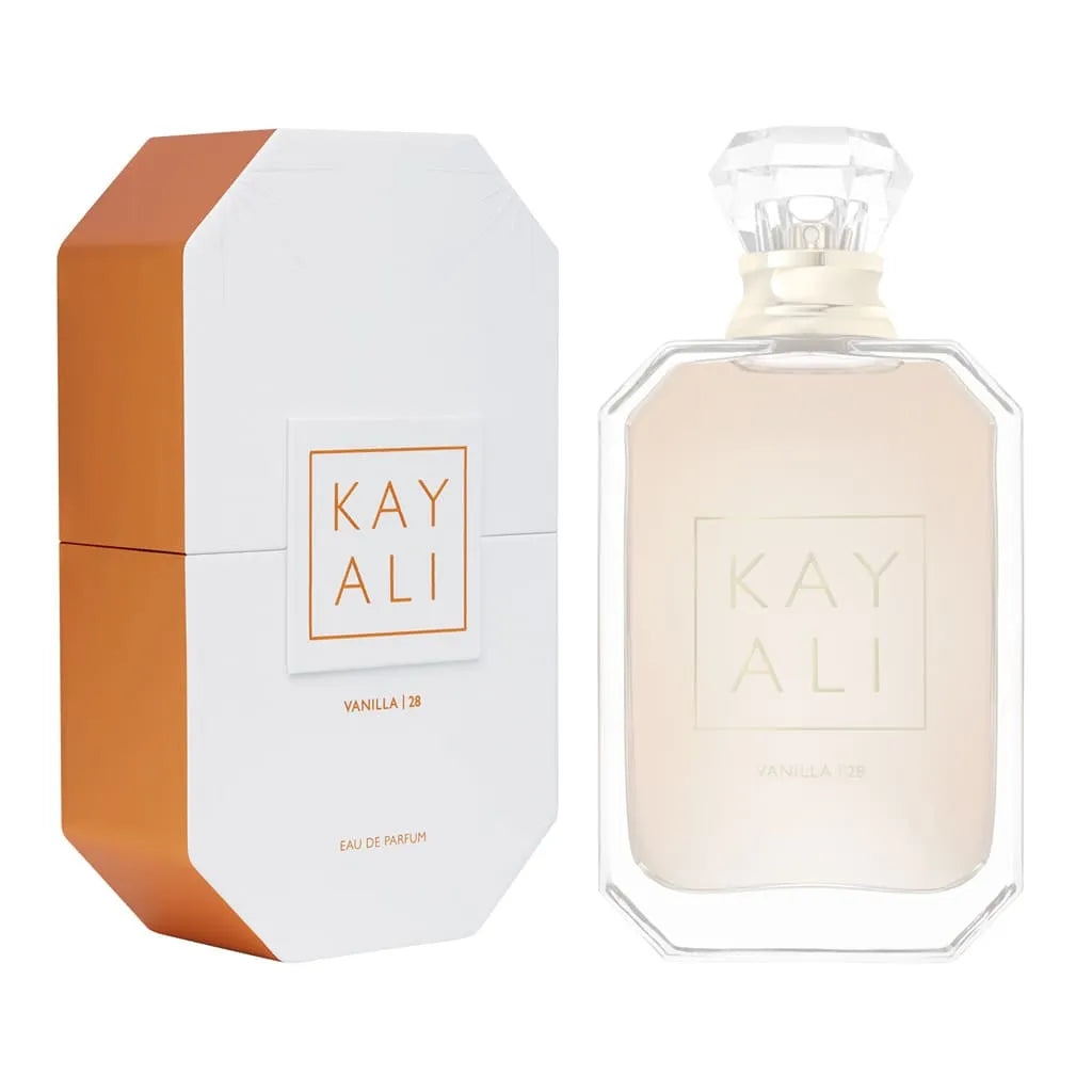 Kayali Vanilla 28 bottle with packaging