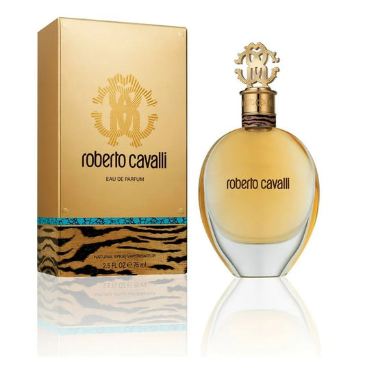 Roberto Cavalli Eau de Parfum By Roberto Cavalli bottle with packaging
