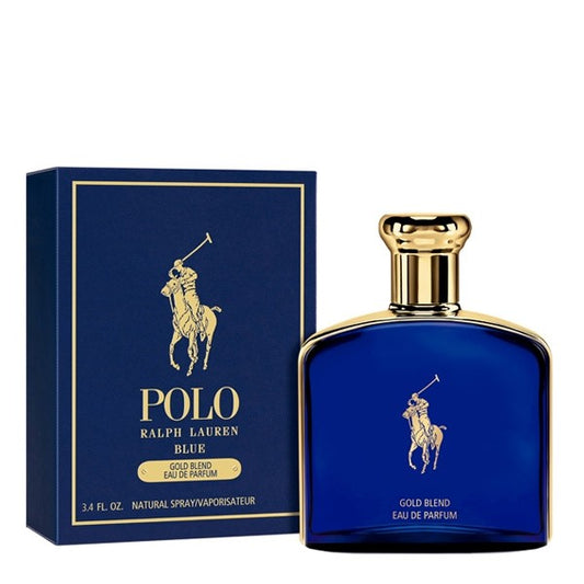 Polo Gold Blend Eau De Parfum bottle with packaging