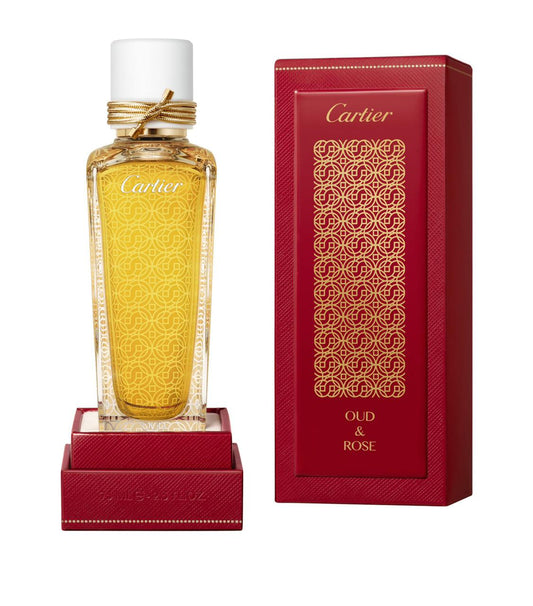 Cartier Oud & Rose bottle with packaging
