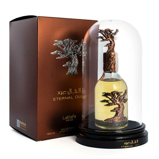 Eternal Oud By Lattafa bottle with packaging