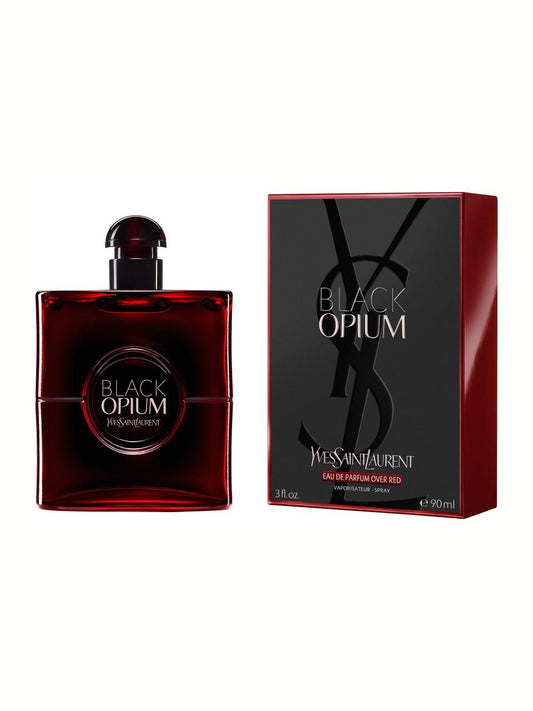 Black Opium Over Red by Yves Saint Laurent bottle with packaging