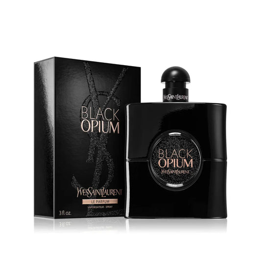 Black Opium Le Parfum By Yves Saint Laurent bottle with packaging