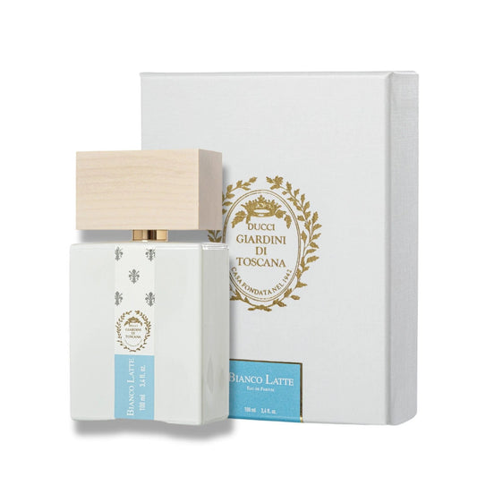 Giardini di Toscana Bianco Latte bottle with packaging