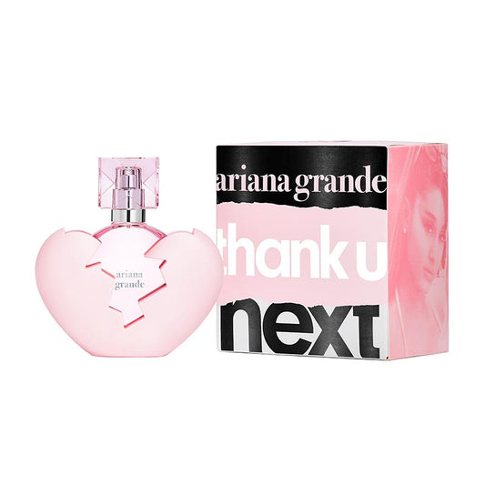 Ariana Grande Thank U Next bottle with packaging